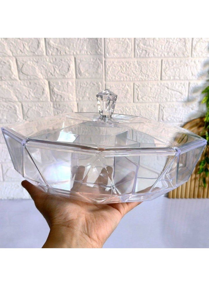 Large snack dish with a clear acrylic lid – a stylish and versatile serving and storage container – ideal for entertaining and gatherings. - Image 2